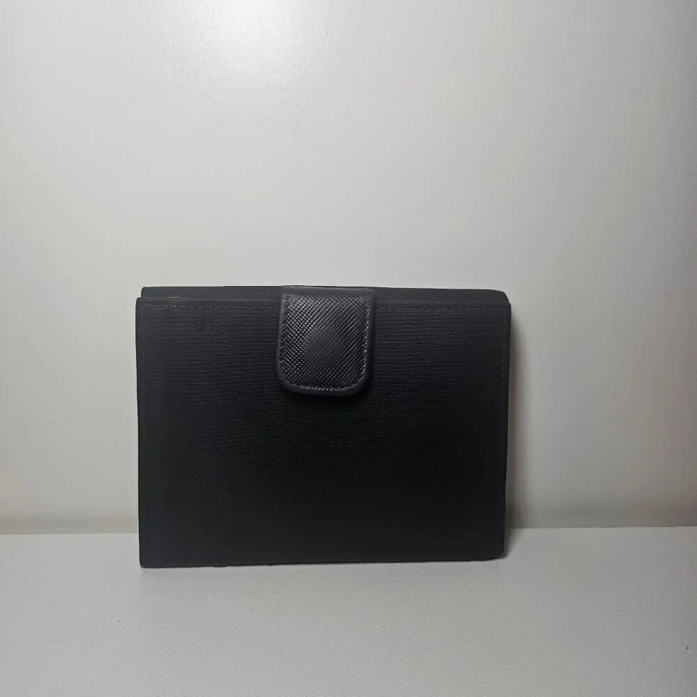 Authentic Prada Black Nylon and Leather Trifold Wallet - Picture 2 of 7